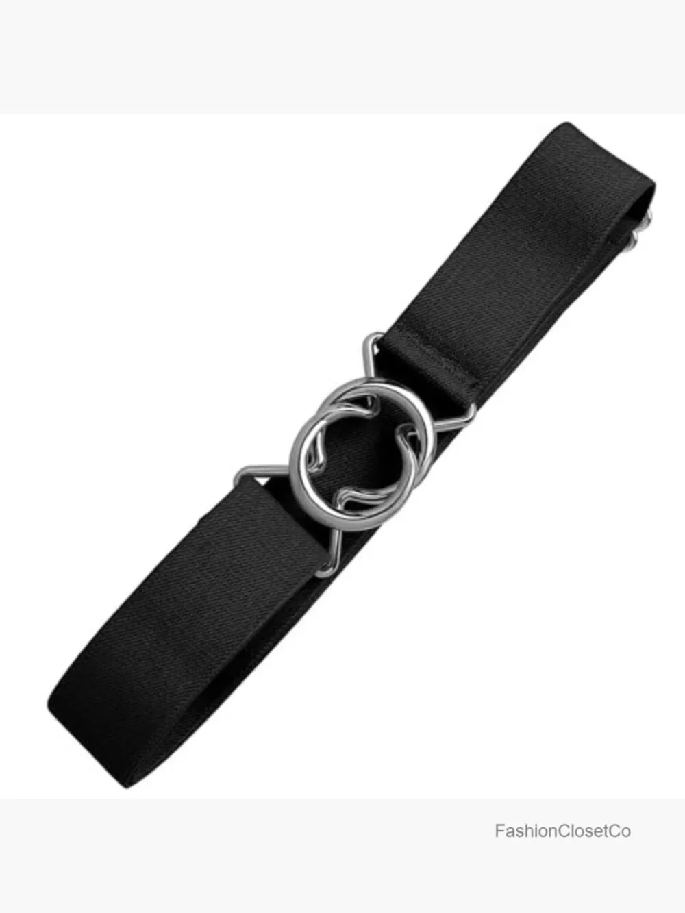 Stretch Belt Adjustable Web Belt Metal Buckle Dress Belt
